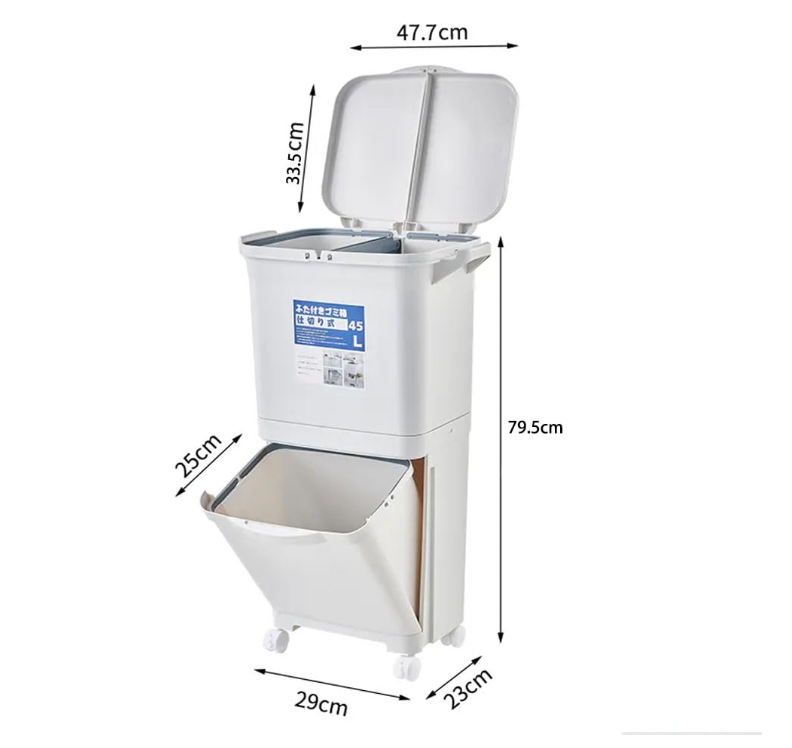 Eco 3-Layer Recycling Bin – Sustainable Waste Management for Home & Business