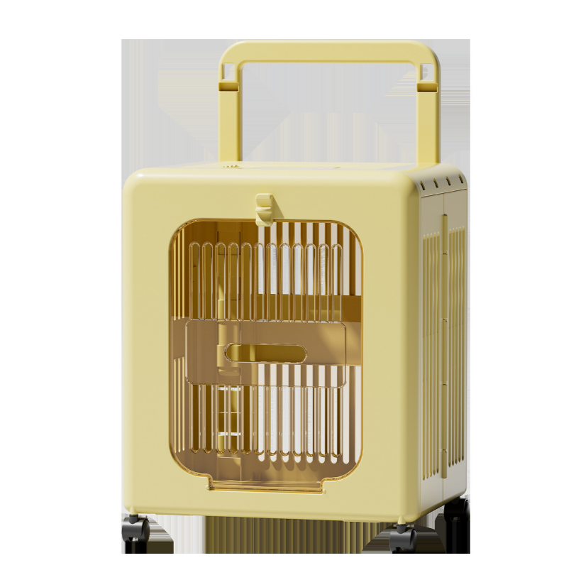 Foldable pet carrier with wheels