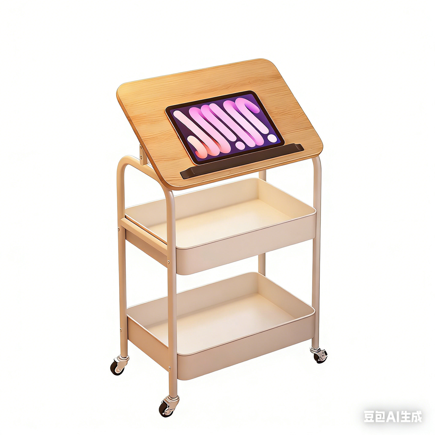 2-layer flip-up trolley