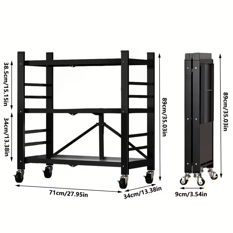 3-layer mobile storage cart