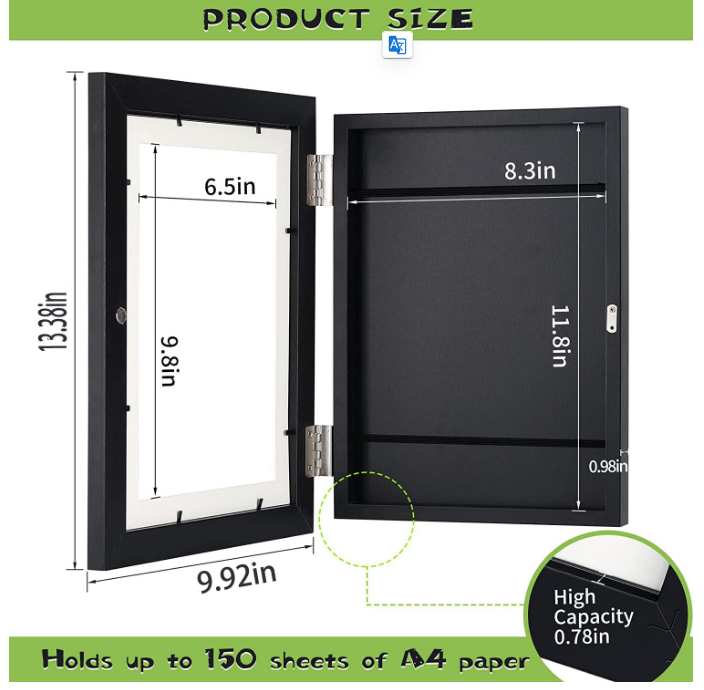 KidsArtFrame Children's Oil Painting Flip Photo Frame Storage Frame