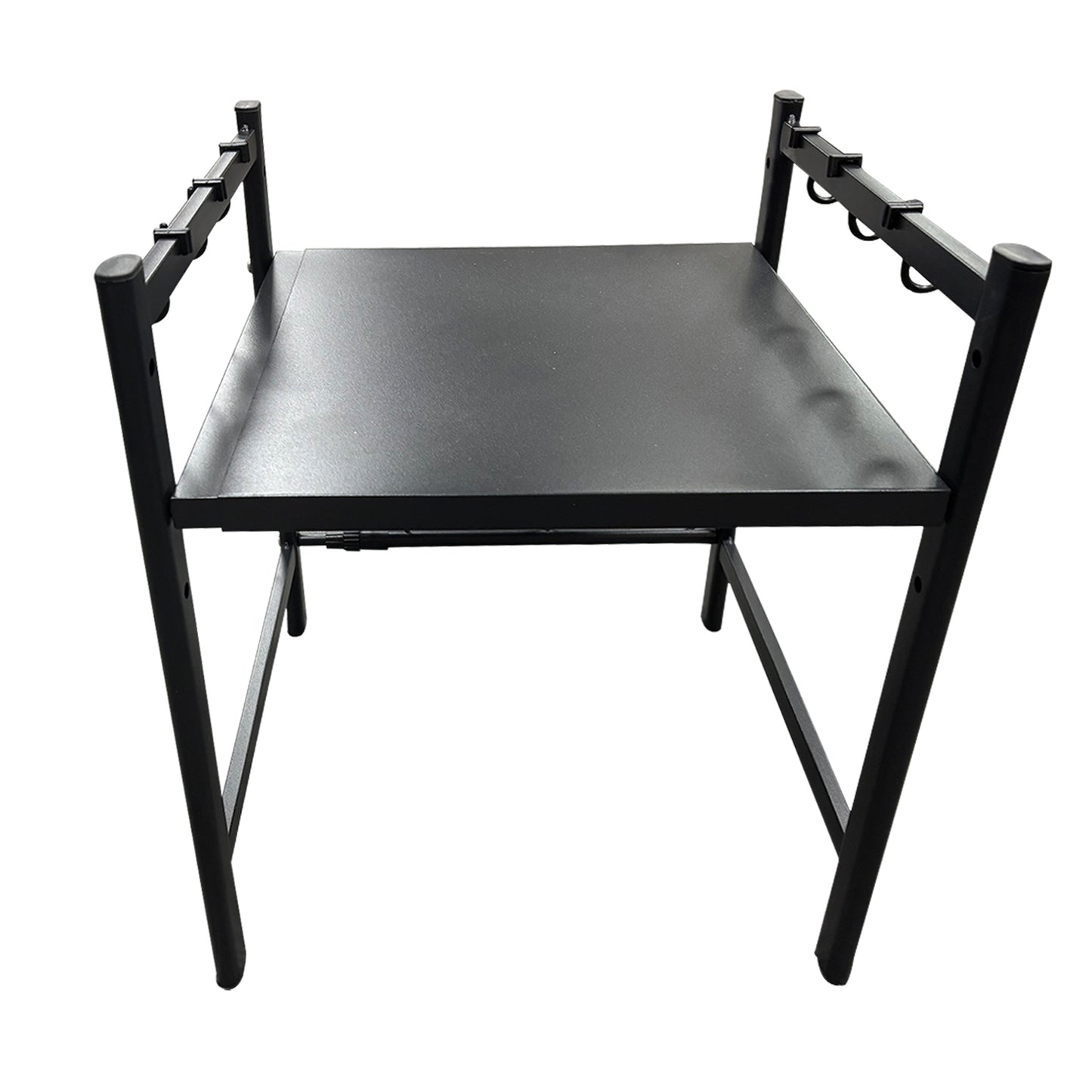 Microwave Rack 2 Tier Microwave Rack with 6 Hooks Kitchen Storage Rack Countertop Microwave Bread Rack