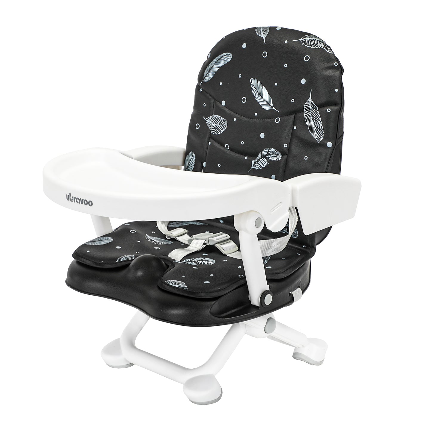 UBRAVOO Portable High Chair 6 Months Plus, Lightweight Baby Booster Seat with Removable Tray, Easy Clean Folding Booster Chair for Babies Toddlers, ACE1013