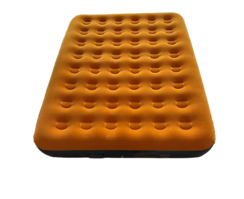 Electric pump air mattress, 25cm high - orange