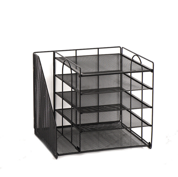 Five-layer file rack-black