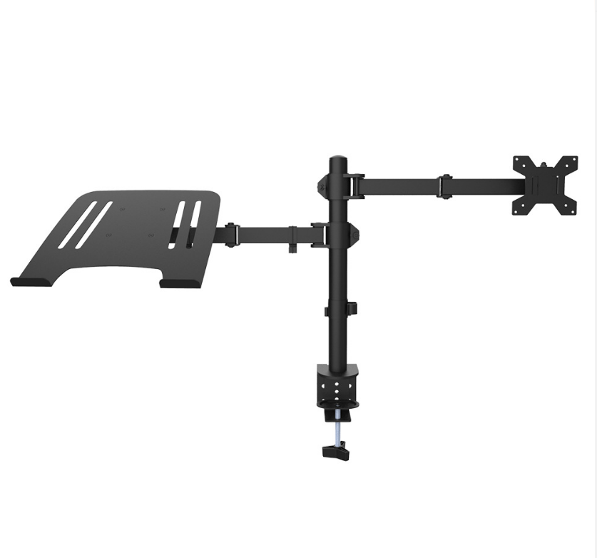 Dual lifting screen monitor arm mount