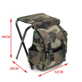 Backpack folding chair - camouflage pattern