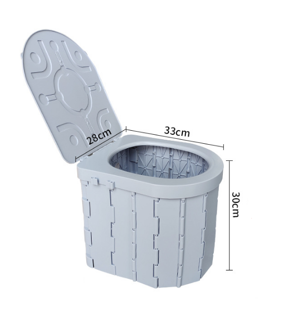 Folding outdoor toilet