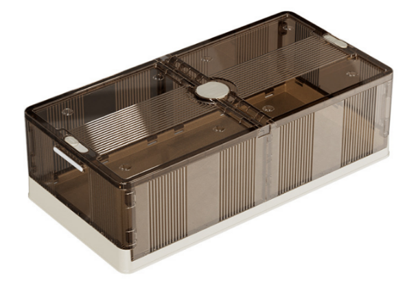 Folding storage box under bed