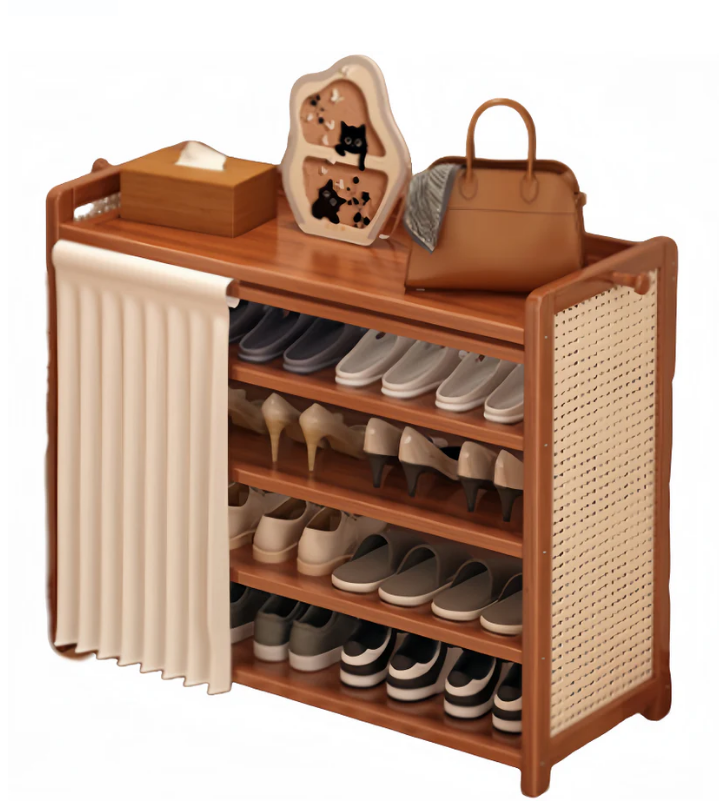 5-layer 90cm bamboo shoe rack