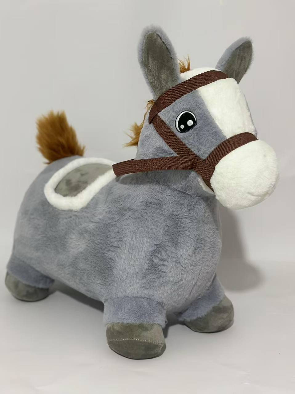 Hopping Horse, Toddler Girl Boy Inflatable Bouncing Animal Hopper Toy, Outdoor Indoor Plush Ride on Bouncer, Baby Birthday Gift 18 Month 2 3 4 Year Old Kid - Horse