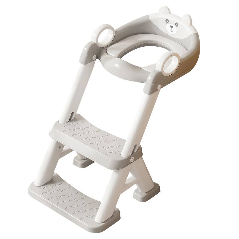 A-shaped bear toilet training light-gray