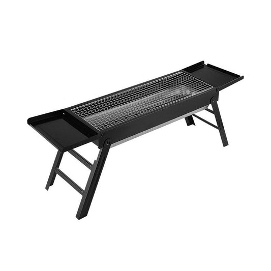 Barbecue Grill, Stainless Steel BBQ, Large Folding Portable BBQ Grill, Charcoal Grill for Outdoor Cooking Camping Hiking Picnics (Black)