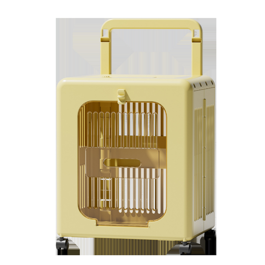 Foldable pet carrier with wheels