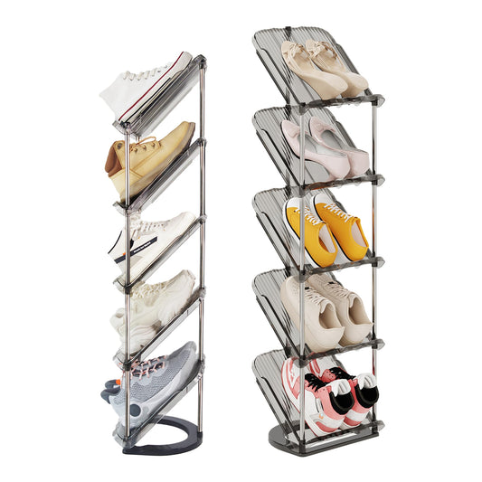 5-layer tilted shoe rack