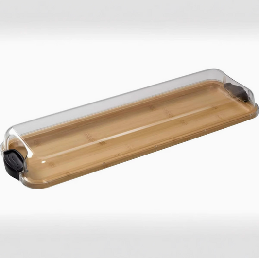 Long bamboo food tray