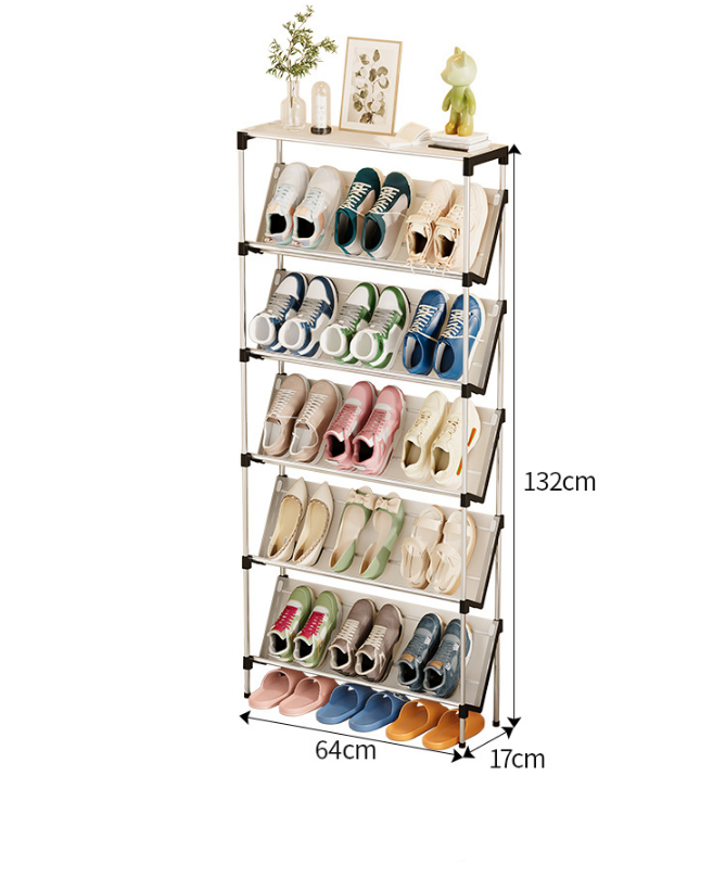 6-layer inclined shoe rack