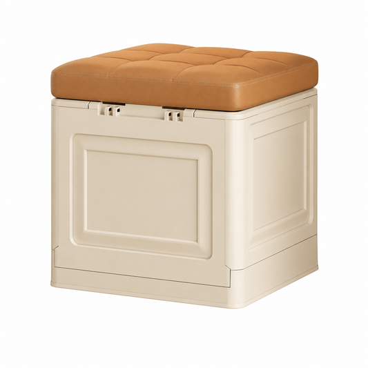 Plastic storage stool
