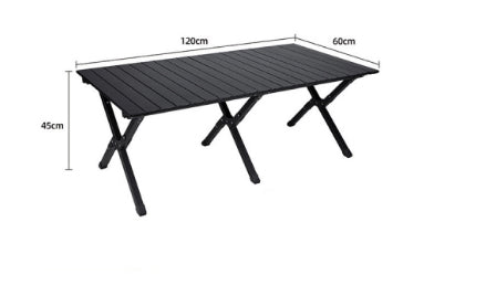 Outdoor folding table portable camping egg roll table with storage bag aluminum alloy stall travel camping table