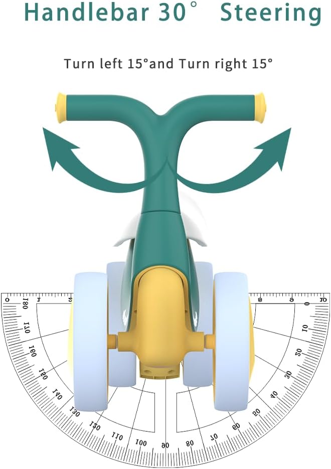 UBRAVOO Baby Laufrad Spielzeug, Baby Walker, Kleinkind Laufrad 10-36 Monate Fahrt auf Spielzeug Geburtstagsgeschenk mit 4 Rädern, Kein Pedal-Grün