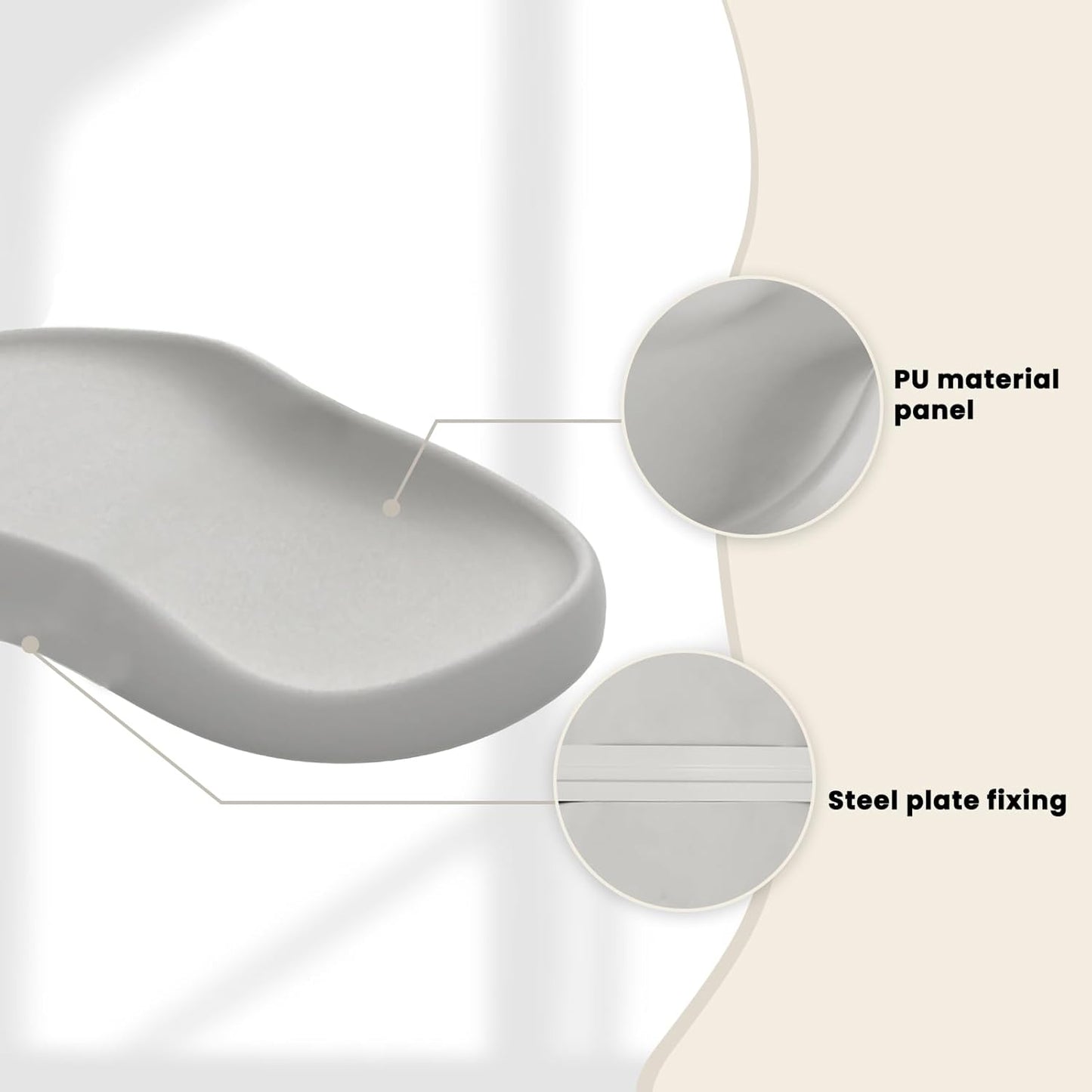 UBRAVOO Wickelunterlage mit Sicherheitsgurt und Spielzeugablage, Anti-Roll-Wickelunterlage, Leicht Abwischbar, Wasserdicht, mit Erhöhten Gepolsterten Kanten