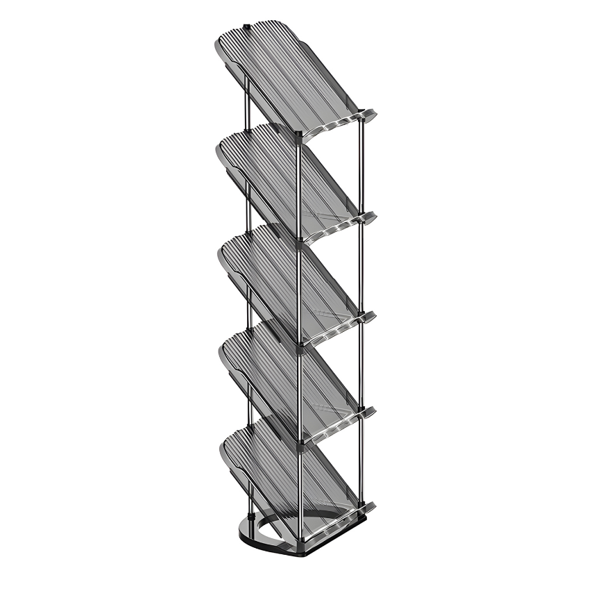 5-layer tilted shoe rack