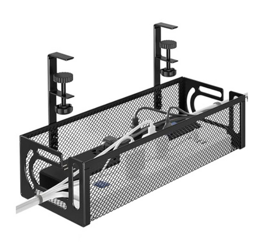 Punch-free under-table storage basket