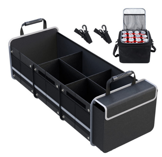Car folding rear storage box