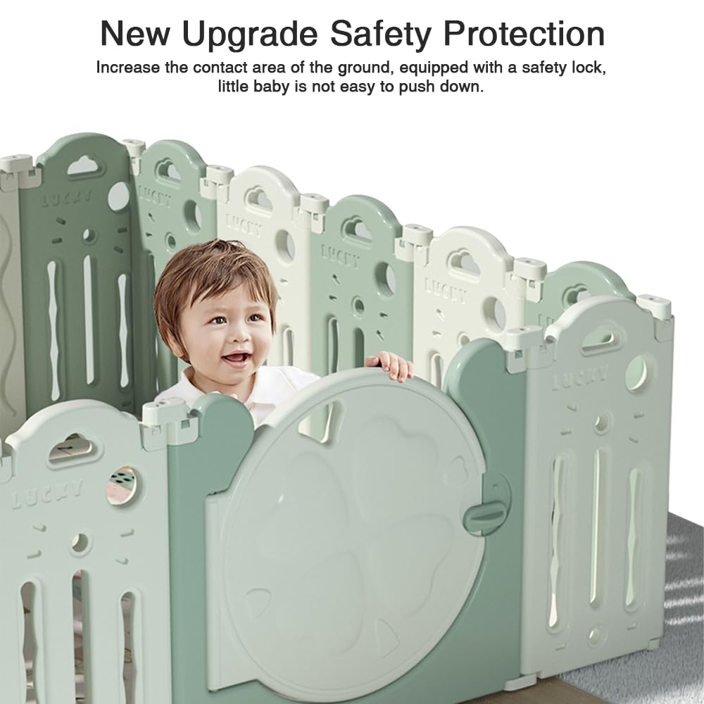 UBRAVOO Erweiterungsplatten für Baby-Laufstall aus Kunststoff für Babys und Kleinkinder – 4 Platten