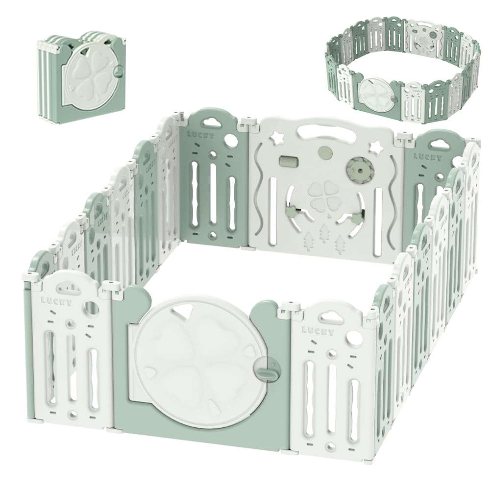UBRAVOO Erweiterungsplatten für Baby-Laufstall aus Kunststoff für Babys und Kleinkinder – 4 Platten
