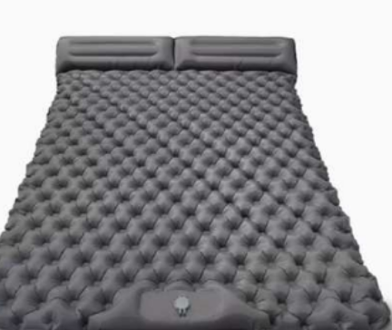 Double inflatable mattress - gray