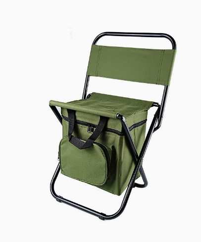 Insulated folding chair - military green