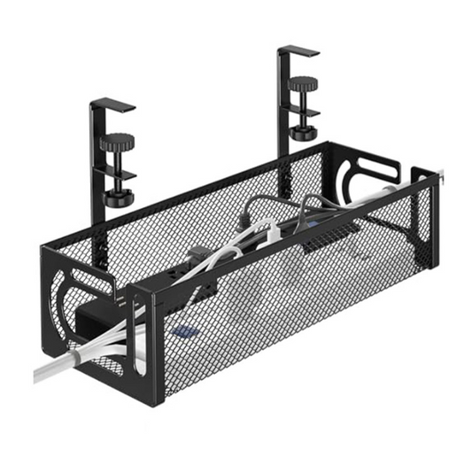 Punch-free under-table storage basket