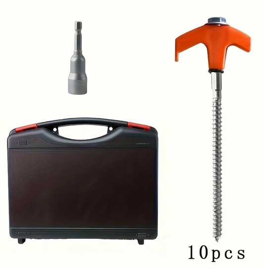 Threaded Camping Peg Set