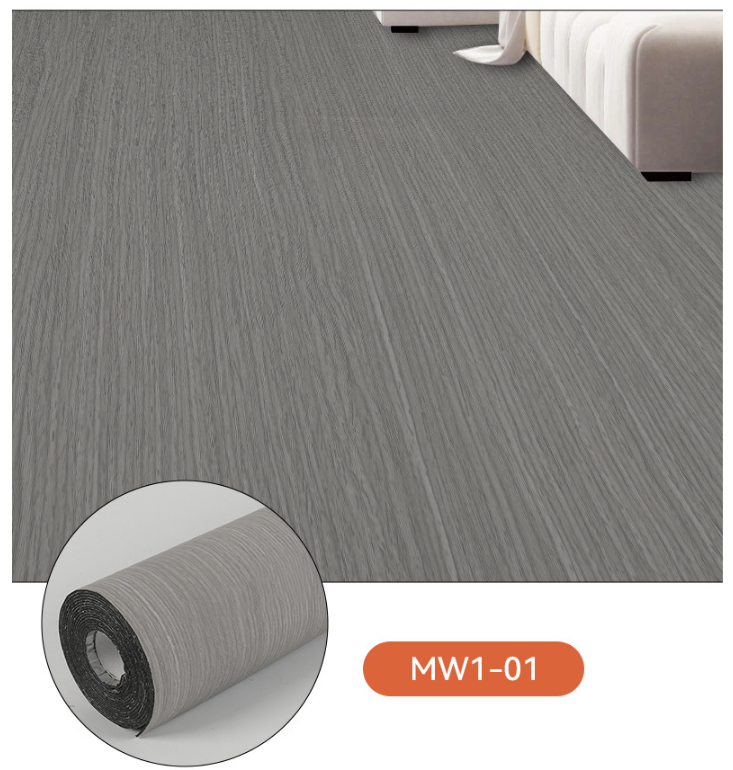 Gray wood grain flooring