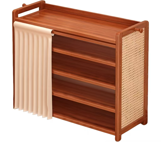 5-tier 90cm bamboo shoe rack