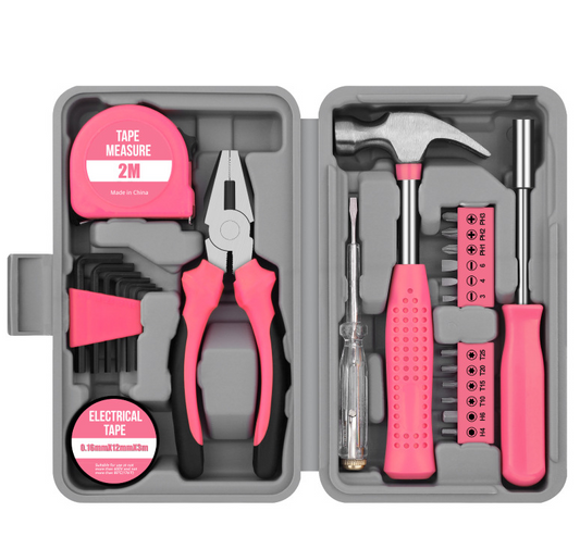 Household Tool Box 24pcs Pink