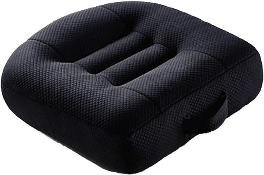 Sitzauflage/Sitzerhöhung Auto, Sitzkissen/Stuhlkissen aus Polyester, 40x40 Ergonomisch Orthopädisches für Sitzen, Esstisch Stühle/Bürostuhl/Rollstuhl/Gartenstühle/Sofa Rücken Schwarz