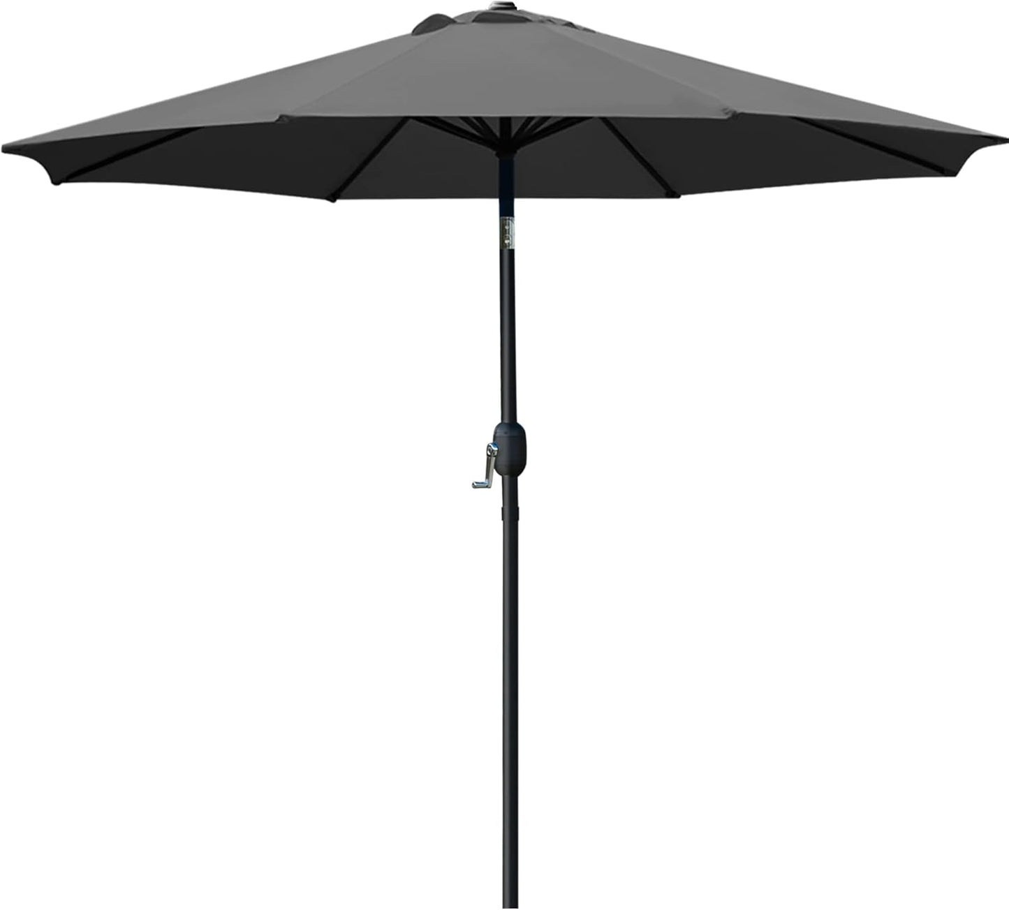 Outdoor patio umbrella, outdoor table umbrella, yard umbrella, market umbrella with 6 sturdy ribs, button tilt and crank