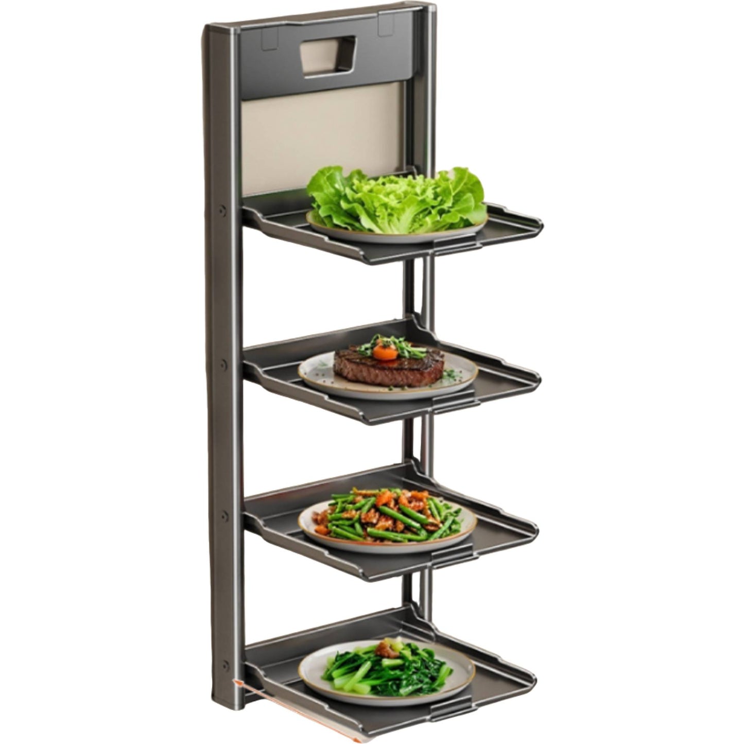 4-layer suction cup food preparation rack